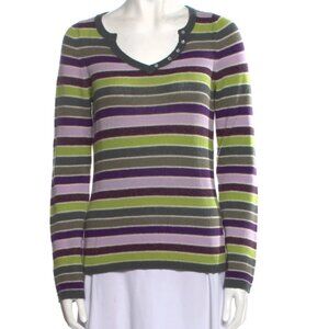 Loro Piana 100% Cashmere Striped Sweater Small